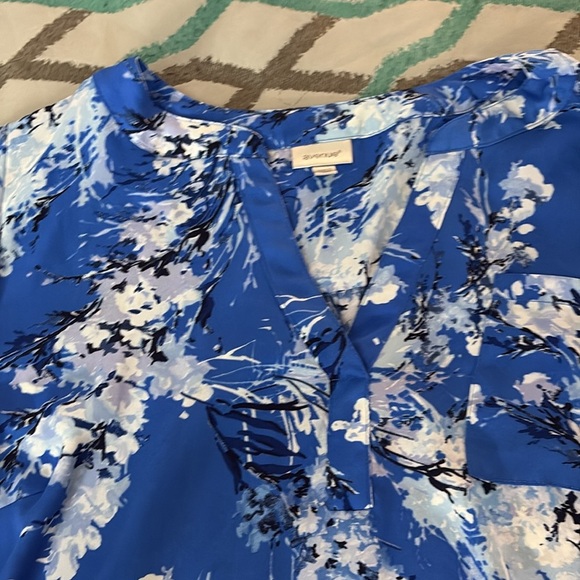Blue Floral Blouse - Picture 2 of 5